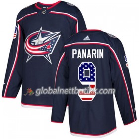 Blue Jackets Hockeydrakt Artemi Panarin 9 2017-2018 USA Flag Fashion Blå Adidas Authentic - Herre